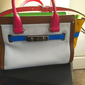 Coach Swagger 21 Rainbow Carryall Summer